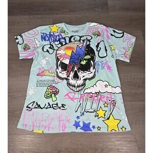Fresh Laundry All Over Print Men's 3XL T-shirt Streetwear Skull Savage Mushrooms
